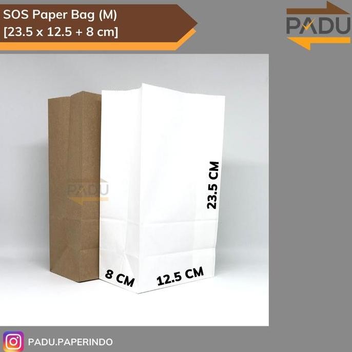 

ready SOS Paper Bag (M) - Kantong Kertas SOS / Fried Chicken / Snack