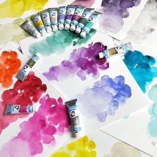 

ready !!! VAN GOGH WATERCOLOUR TUBE 10ML SERIES 2 (brown,blue,green,black,grey)