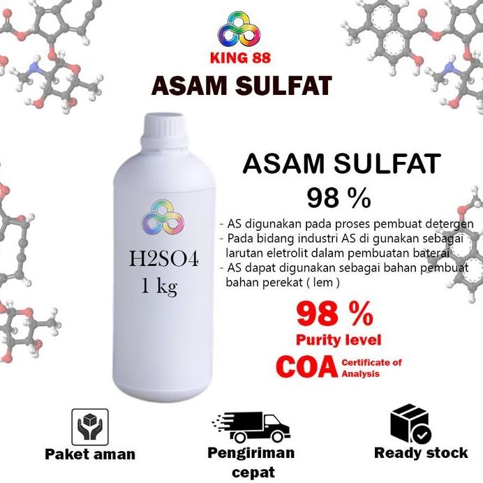 baru As 1kg / H2SO4 98% / Sulphuric Acid / Asam Sulpahte Murah