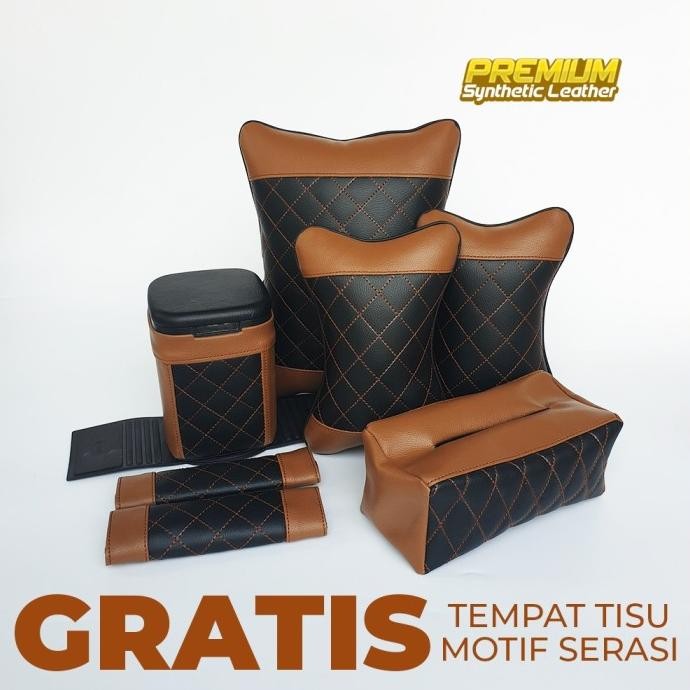 Paket Aksesoris Bantal Kulit Sintetis Premium Mobil DFSK Glory 560 murah