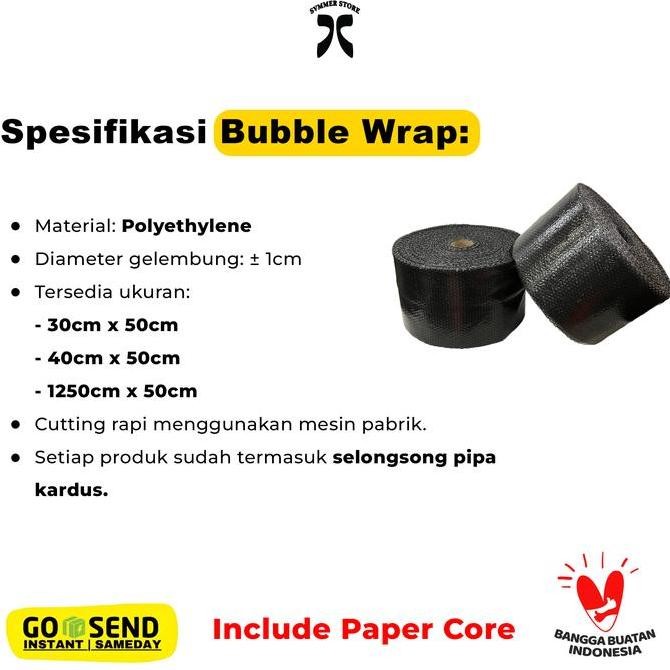 

ready Bubble Wrap Roll 30x50m 40x50m Hitam Bening 30cm x 50m 40cm x 50meter