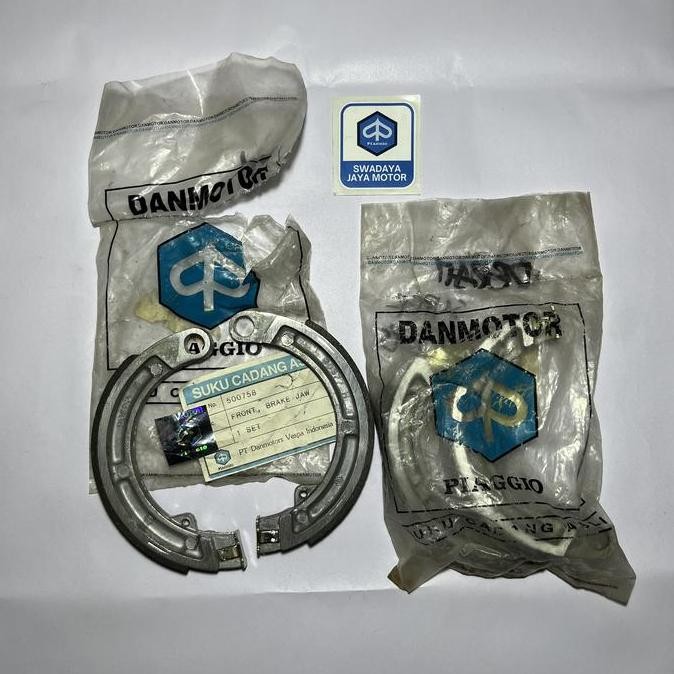Kampas Rem Depan R8 Danmotor Biru Vespa Super PS PTS Darling VBB