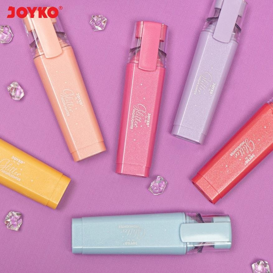 

Ybw-2429 Fb-4 Tru-63 Joyko Highlighter Glitter Hl-86-6 / Penanda Berwarna 1 Set Isi 6 Pcs Viral Sale