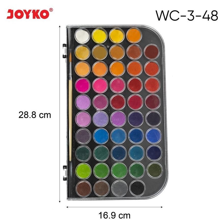 

Rd-67 Ah67 Ad-77 Joyko Watercolor Set Wc-3 Cat Air Padat Warna Lukis Mewarnai + Kuas Viral Termurah