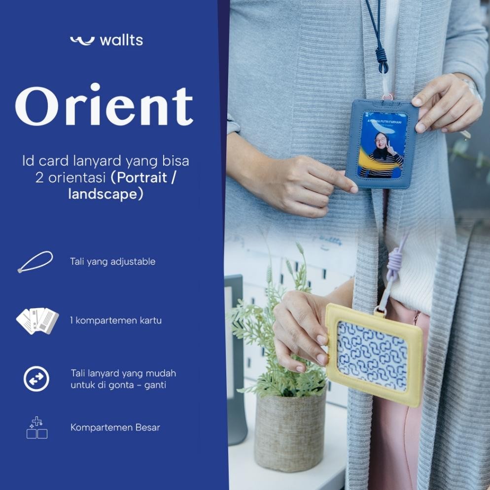 

Wallts ent - Lanyard Name Tag Id Card Pria Wanita Portrait/vertikal Landscape/hzontal