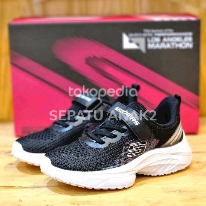 Tersedia Sepatu Skechers Anak Hitam Sneakers Olahraga Laki Perempuan(IMPORT)