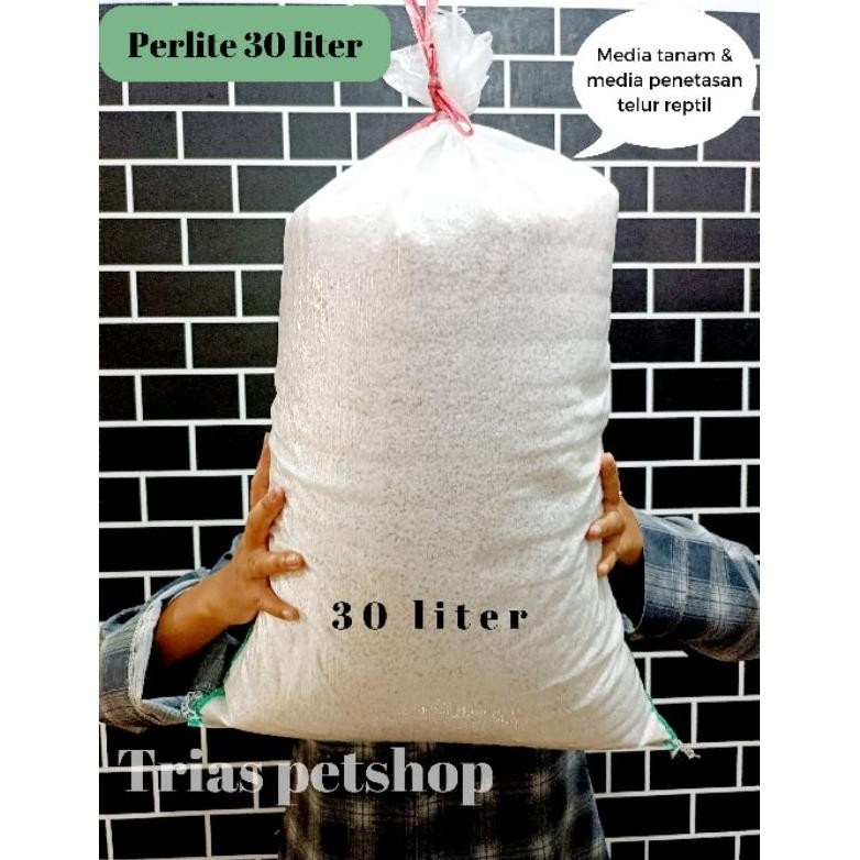 PERLITE 30 LITER/PERLITE SATU KARUNG 30 LITER/MEDIA TANAM/MEDIA INKUBASI/PERLITE MEDIA UNTUK PENETAS