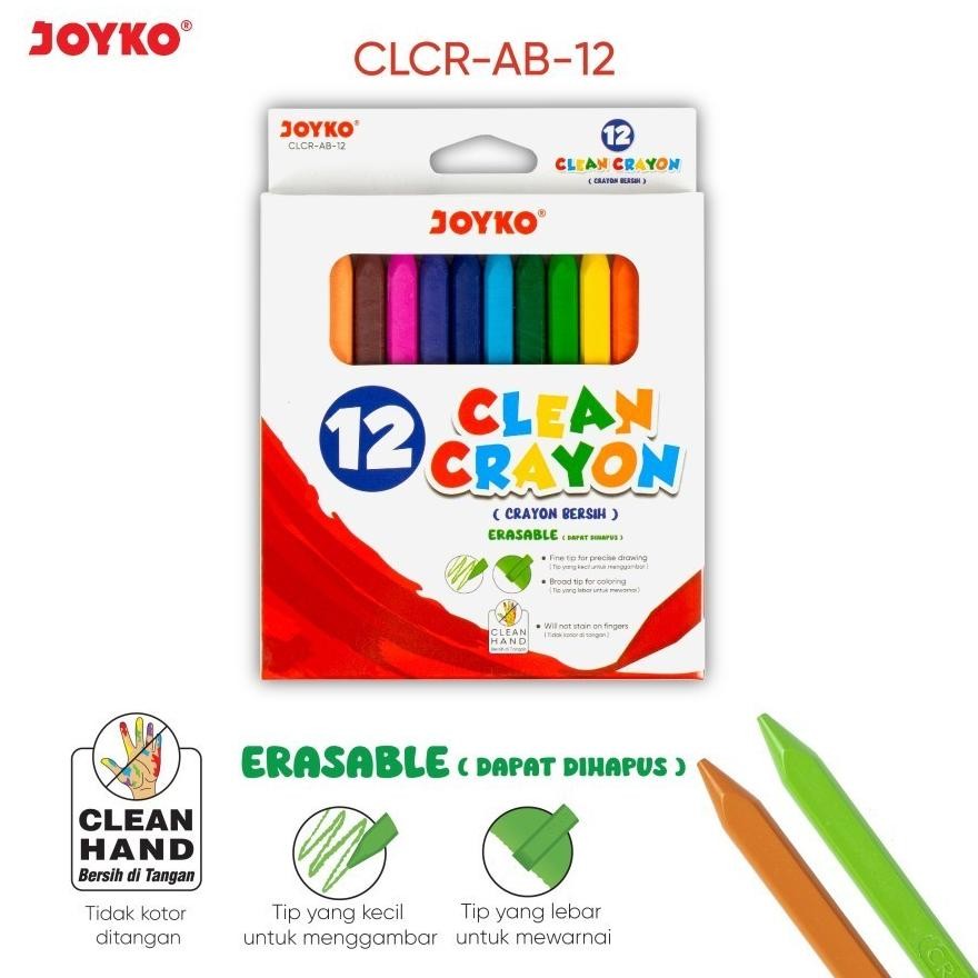 

Gq-68 Gd-5 Fe24 Joyko Clean Crayon Clcr-Ab-12 (Erasable) / Krayon Bersih Dapat Dihapus Clean Crayon Erasable Original Hemat