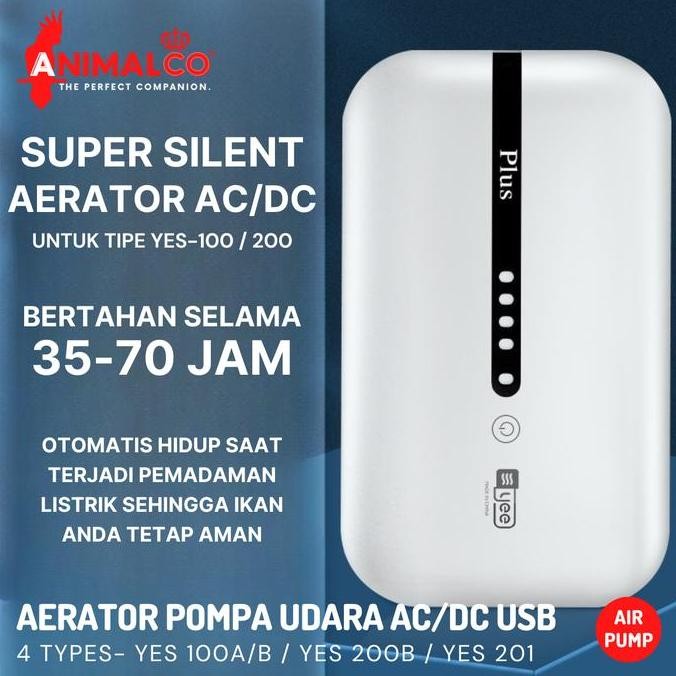 Aquarium Silent Aerator Air Pump Ac Dc Usb Pompa Gelembung Udara Oksigen Airator Baterai Cas