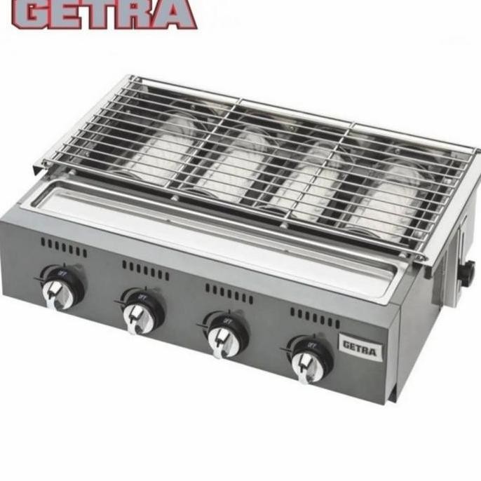 Getra Grill Gas 4 Burner Ol4B Pemanggang Bbq Gas Komersil 4 Burner