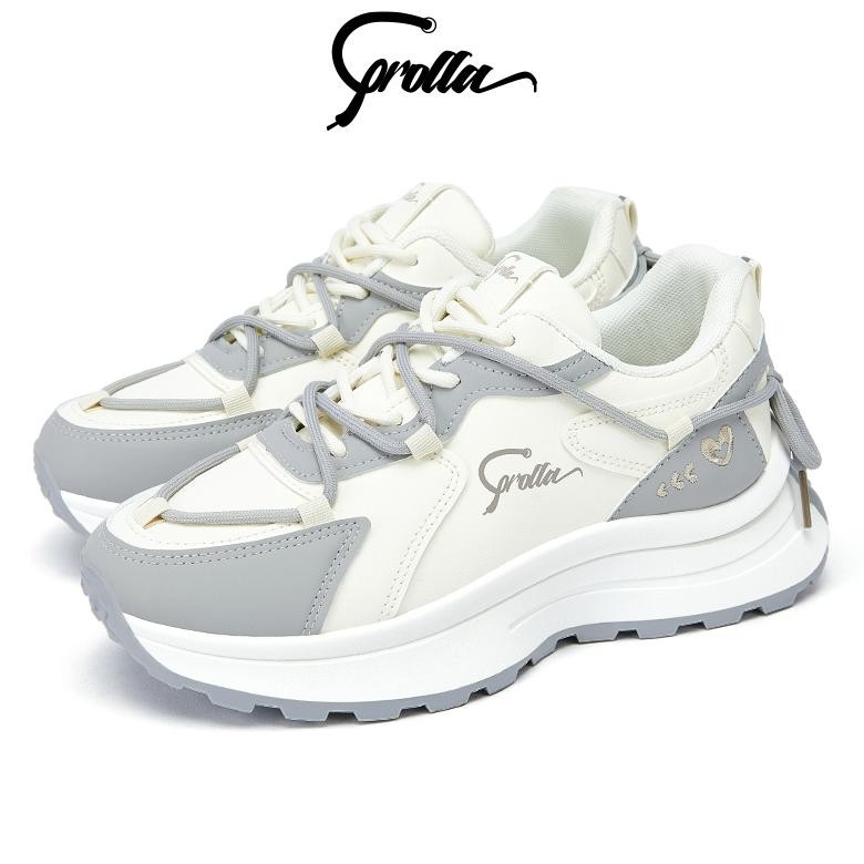 COROLLA Haze Sepatu wanita abu-abu casual platform tinggi sneakers sekolah COX3323402