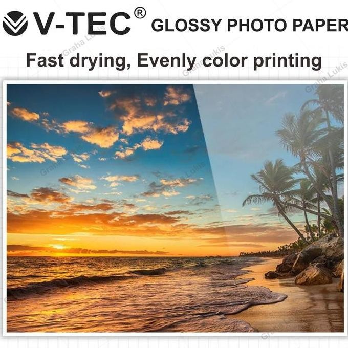 

V-Tec Waterproof Glossy Photo Paper 120Gsm A4 - 100 Sheets Gpp-9120Wp Terbaru
