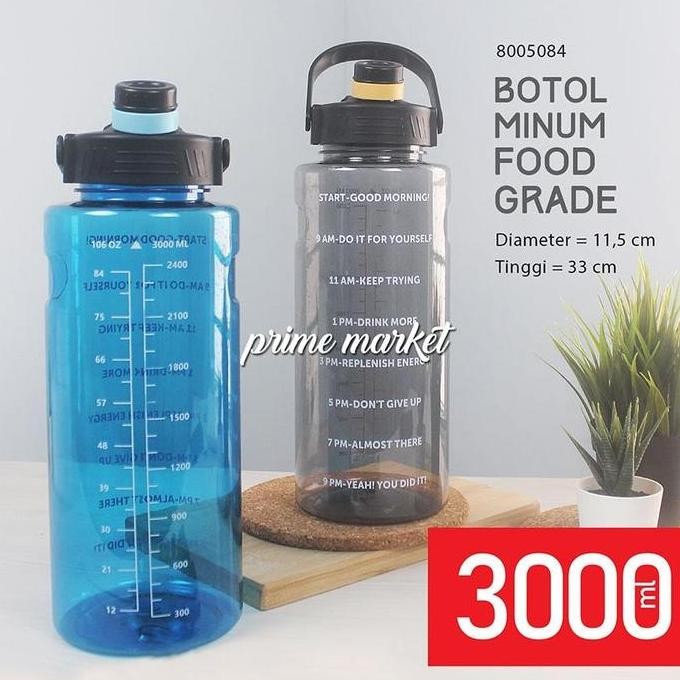 Botol Minum 3 Liter Sedotan / Botol Air Minum 3 L Food Grade / Botol Best