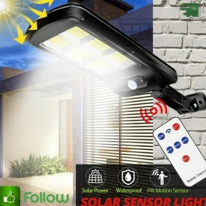 

Lampu Solar LED Jalan Lampu Taman Tenaga Surya Light - 6LED + Remote