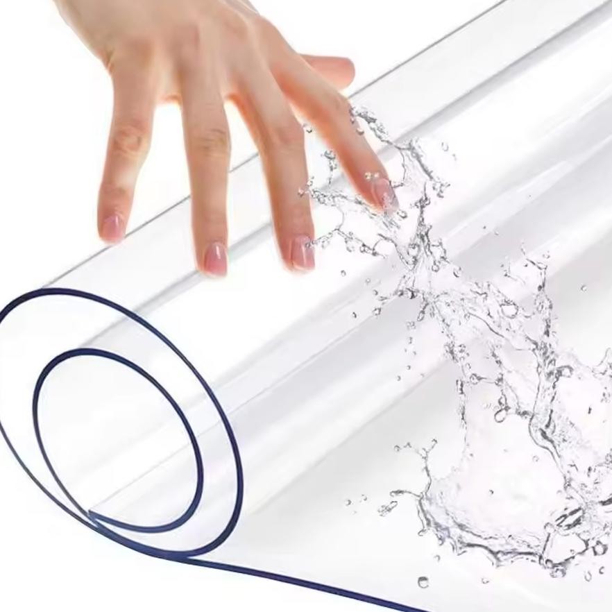 Taplak Meja Transparan Bahan Mika Plastik Taplak Meja Makan Pvc Transparan Bisa Custom Ukuran Tebal 