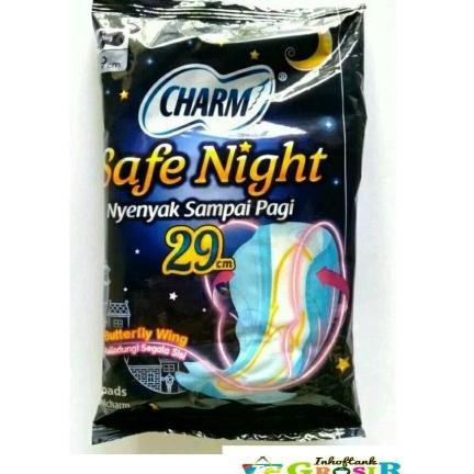 CHARM SAFE NIGHT 29cm WING RENCENG (ISI 10 SACHET)