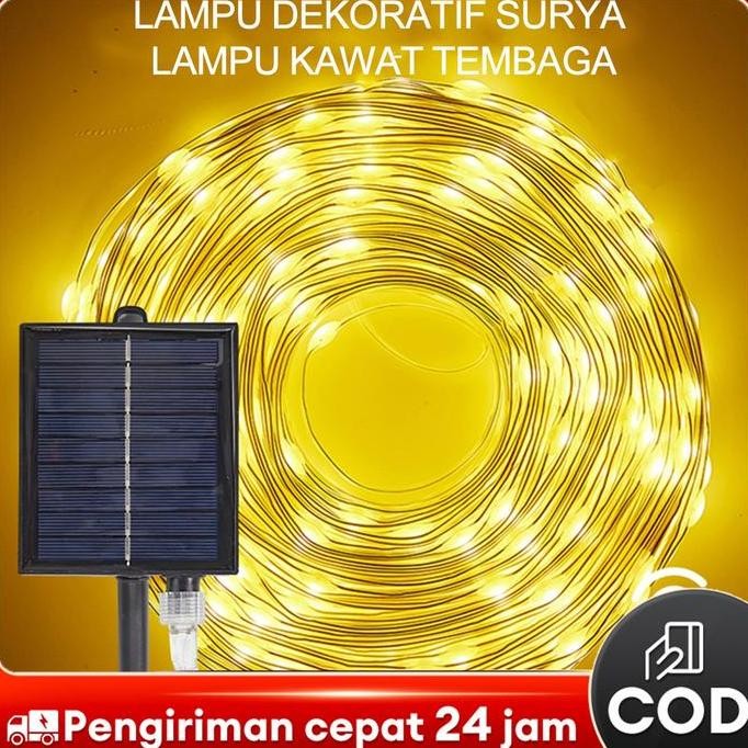 

Garansi 10 tahunLampu dekoratif surya LED lampu kawat tembaga anti air ip67 Lampu solar Auto on/off Tenaga Surya Lampu dekorasi taman modern lampu natal christmas decoration christmas light solar christmas tree Hadiah ulang tahun dekorasi ulang tahun