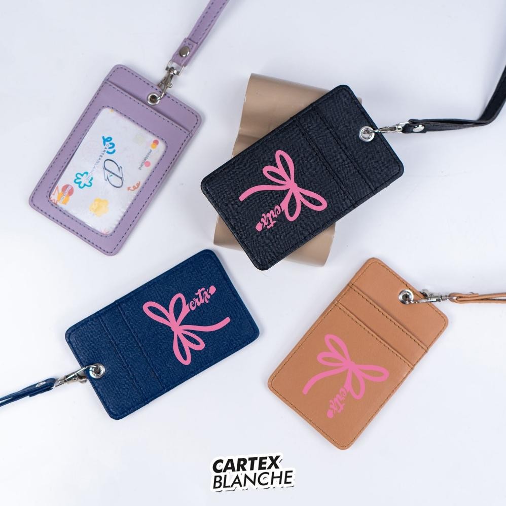 

TERMURAH Cartexblanche Big Bowie Ribbon Lanyard Card Holder Unisex Name Tag Premium Pria & Wanita Siap kirim