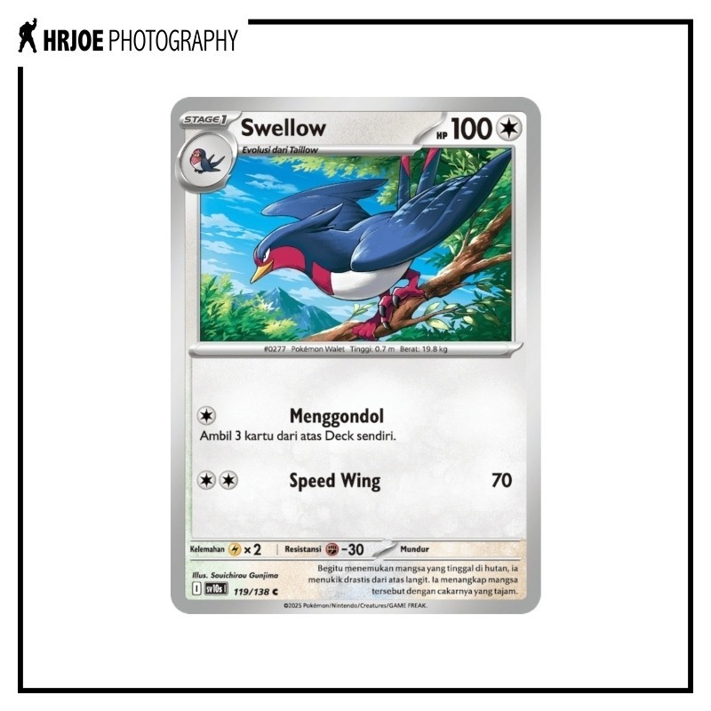 Pokemon TCG Indonesia Kehadiran Juara sv10s - Swellow 119/138