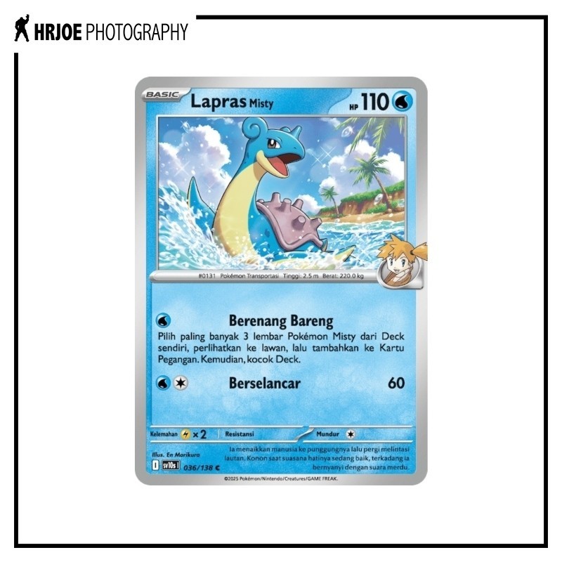 Pokemon TCG Indonesia Kehadiran Juara sv10s - Lapras Misty 036/138