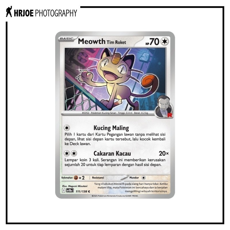 Pokemon TCG Indonesia Kehadiran Juara sv10s - Meowth Tim Roket 111/138