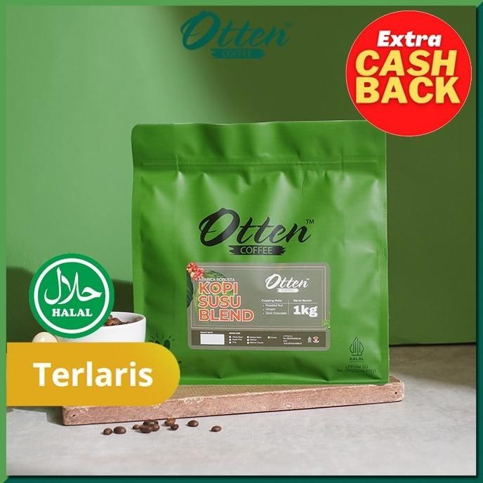 

NEW!!! Kopi Susu Blend 1kg - Biji / Bubuk Komersial House Blend Arabica / Arabika Robusta Otten Coffee Commercial Roasted Beans
