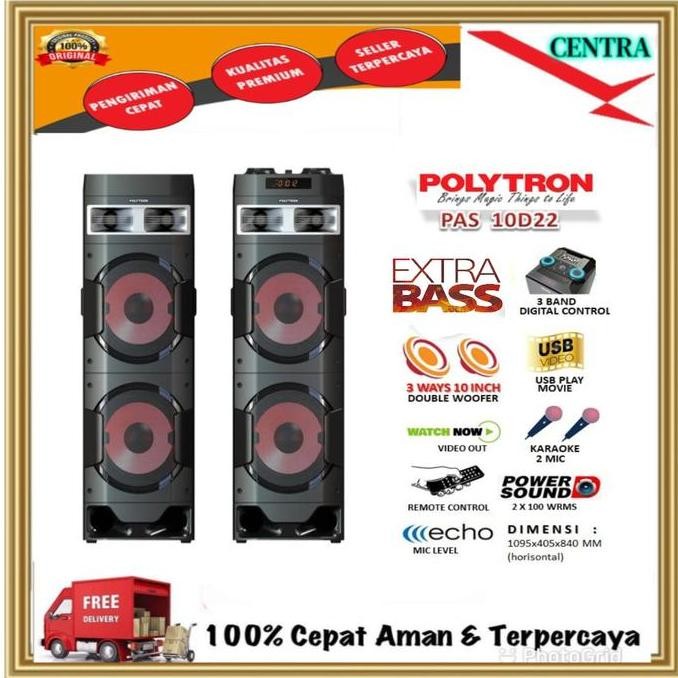 Polytron Speaker Bluetooth Pas-10D22 / Pas10D22 New Stok