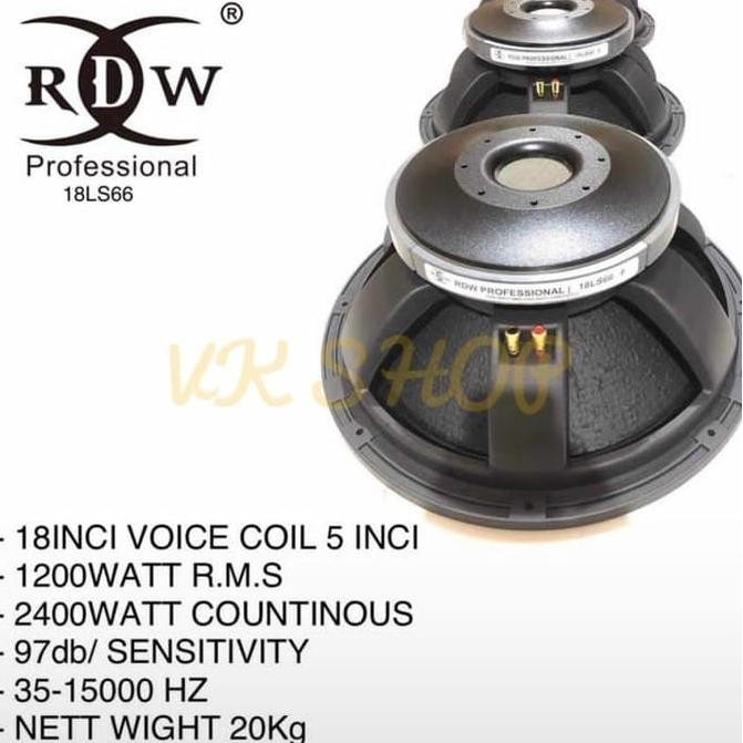 Speaker Komponen Rdw 18Ls66 / 18 Ls66 / 18 Ls 66 Original 18 Inch New Stok