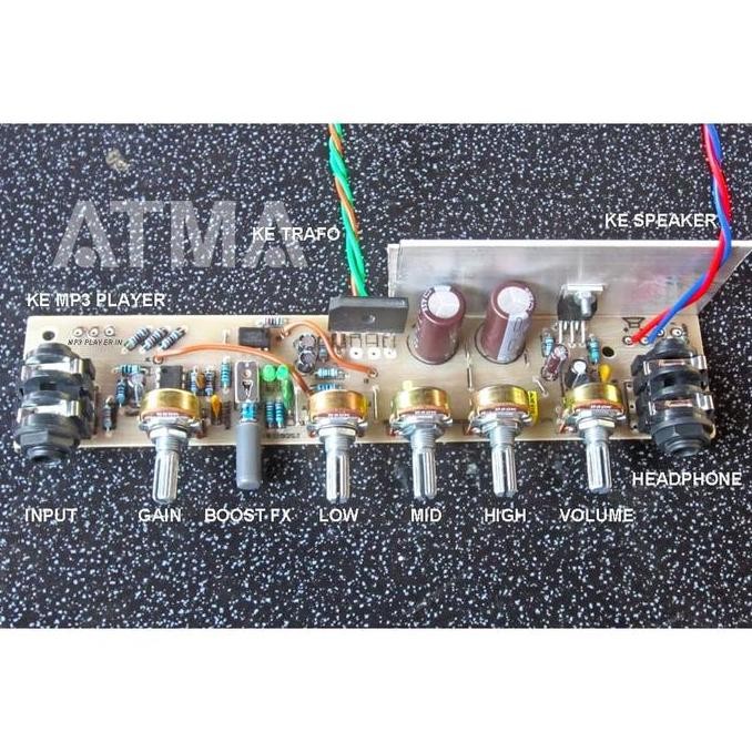 Kit Ampli Gitar Marshall Tda2050 Dengan Pre-Amp Mixer In Cd Mp3 Player New Stok