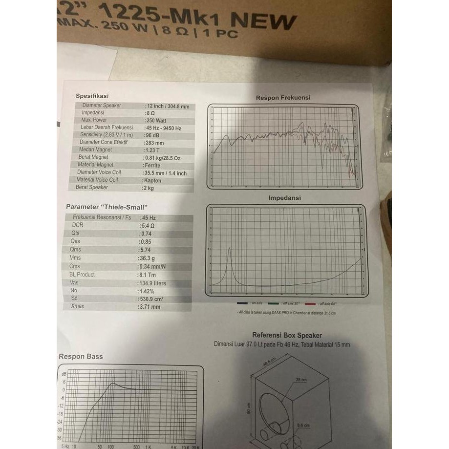 Speaker Acr 1225 New 12Inchi New Stok