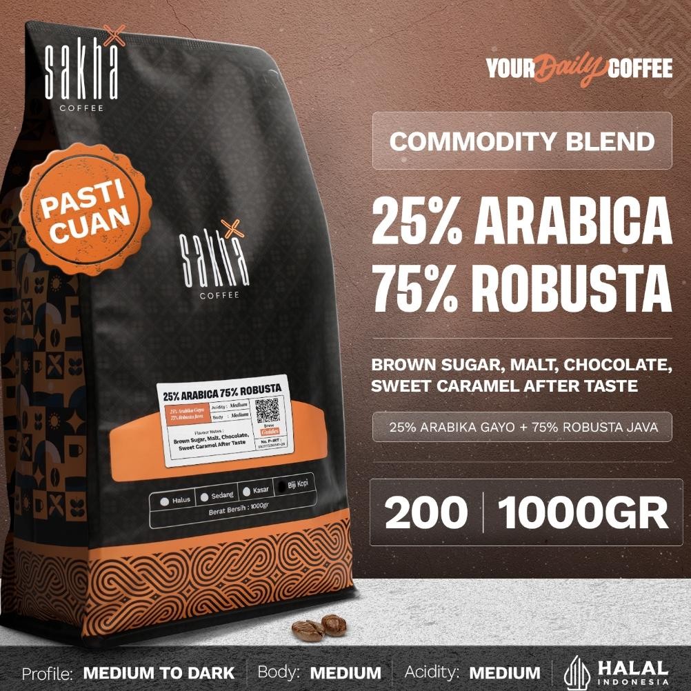 

NEW!!! BIJI KOPI 25% ARABICA Commercial Espresso Blend By Sakha Coffee Roastery