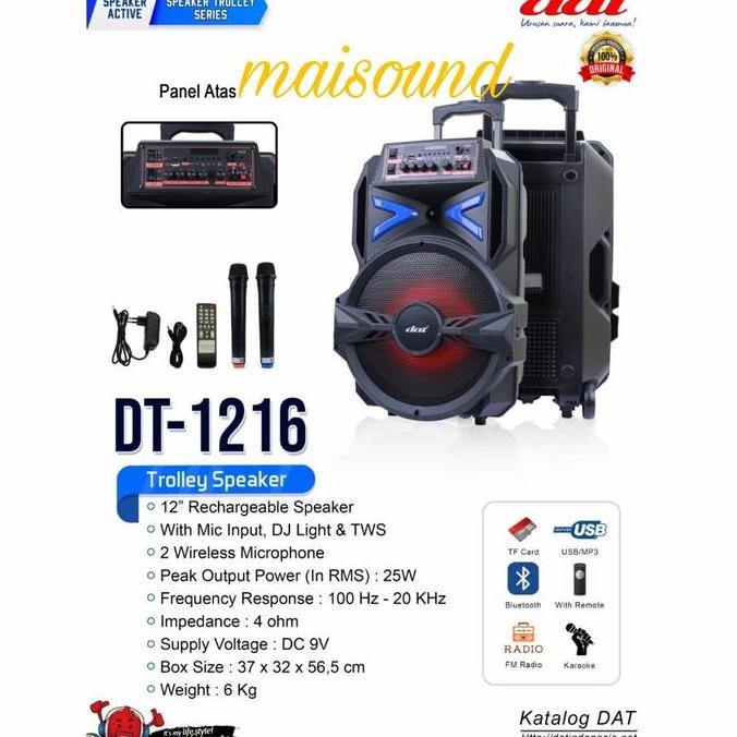 Speaker Portable Dat Dt 1216 12 Inch Meeting Dat Dt1216 Original 12In New Stok