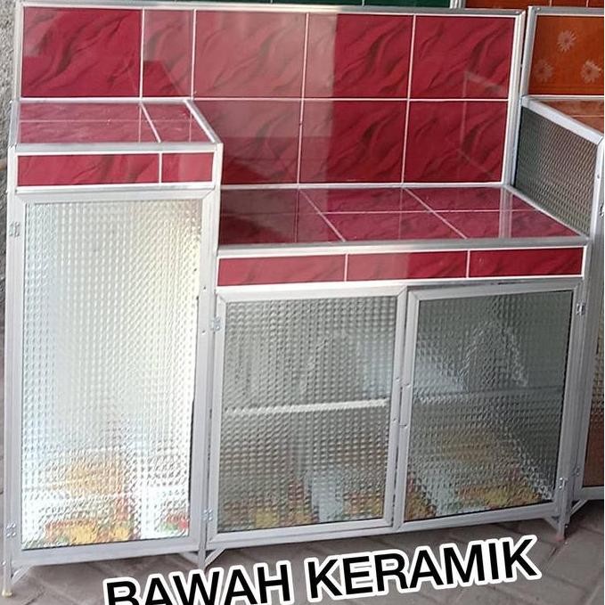 Rak Piring Kompor Undak 3 Pintu Kitchen Set Keramik Alumunium