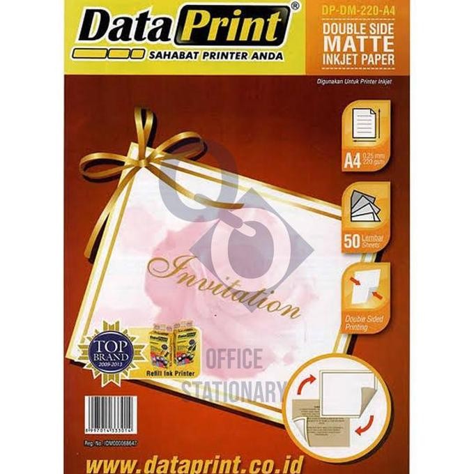 

Data Print Double Side Matte 220 Gsm 80 / Dp Dm 220 Best Seller