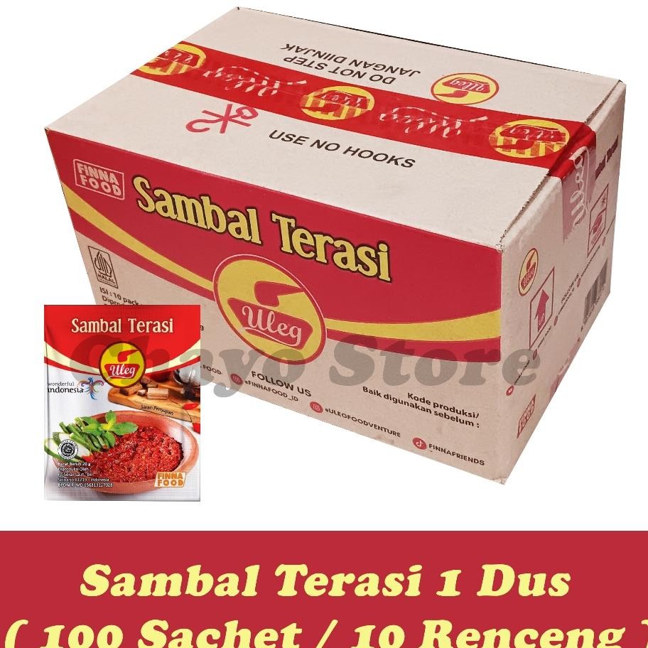 

Finna Sambal Terasi Uleg Sachet 10 Renceng 1 Dus 100 Sachet Sambal Uleg Bawang Finna Food
