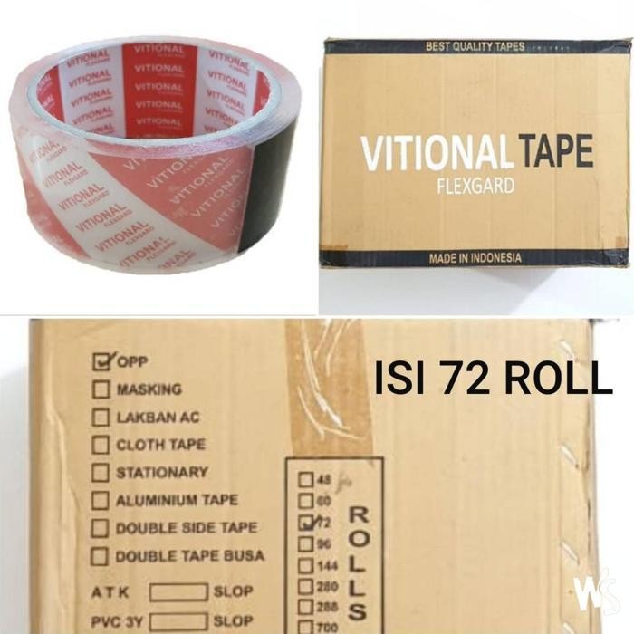 

Promo Vf Htm Strong N Clear Lakban 45Mm X 40Y 72 Roll (1 Dos) / Isolasi / Solasi