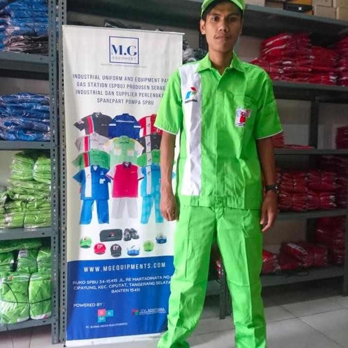 Tersedia baju seragam pertamina spbu cleaning service