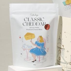 

PJ Classic Cheddar Cheese Bites 140g - healthy snack by Sodachips (no MSG)