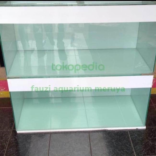 Aquarium 80X40X40 Full Stiker Oracal Putih