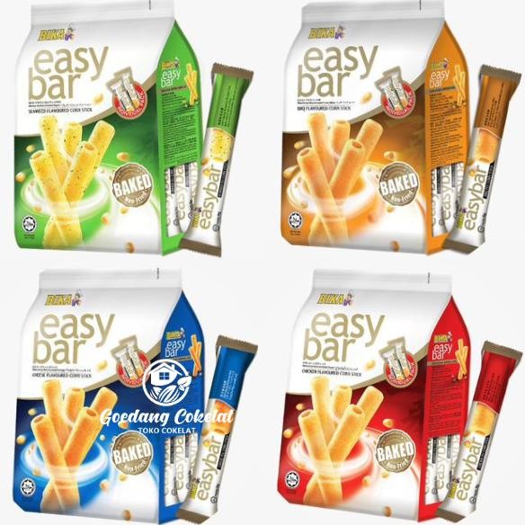 

PJ BIKA Easy Bar Stik Stick Jagung Rasa Rumput Laut Ayam Keju Cheese BBQ Kemasan 108g (Isi 12 Sachet)