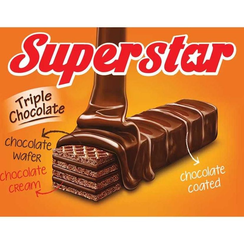 

PJ Super Star Roma Wafer Coklat Triple Isi 20 Pcs