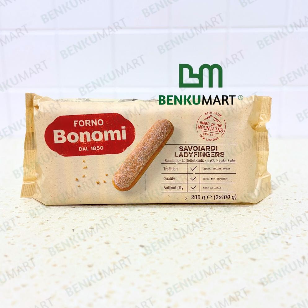 

PJ Forno Bonomi Savoiardi Ladyfingers (200 gr) | Biskuit Tiramisu Lady Finger 200 gram