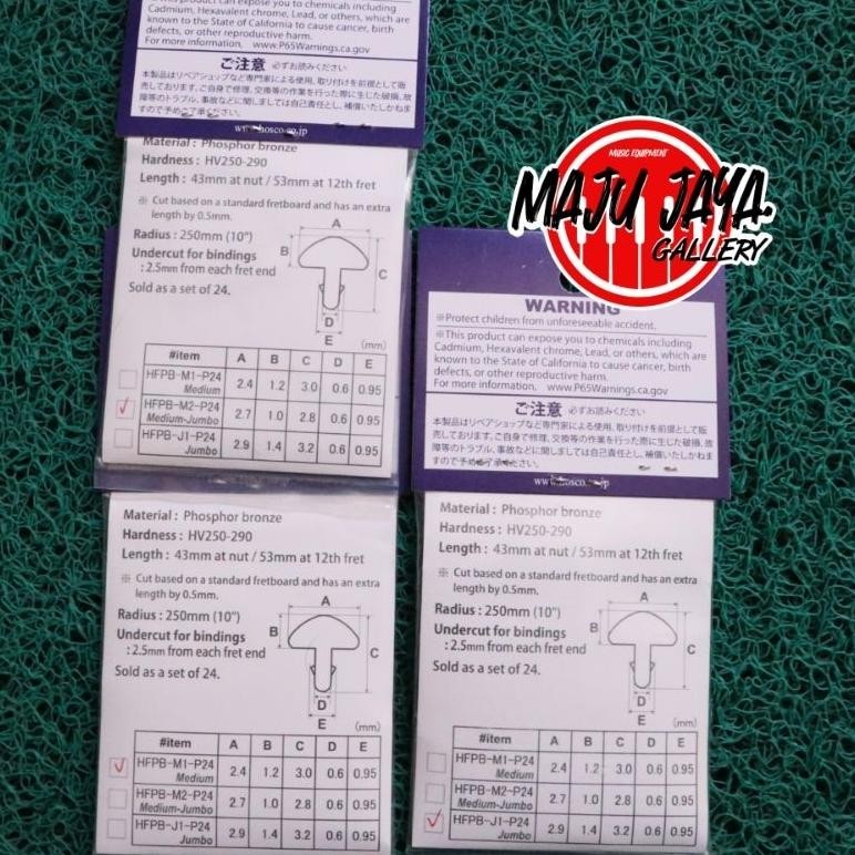 fret gitar akustik or elektrik hosco japan phosphor bronze medium - medium jumbo - jumbo