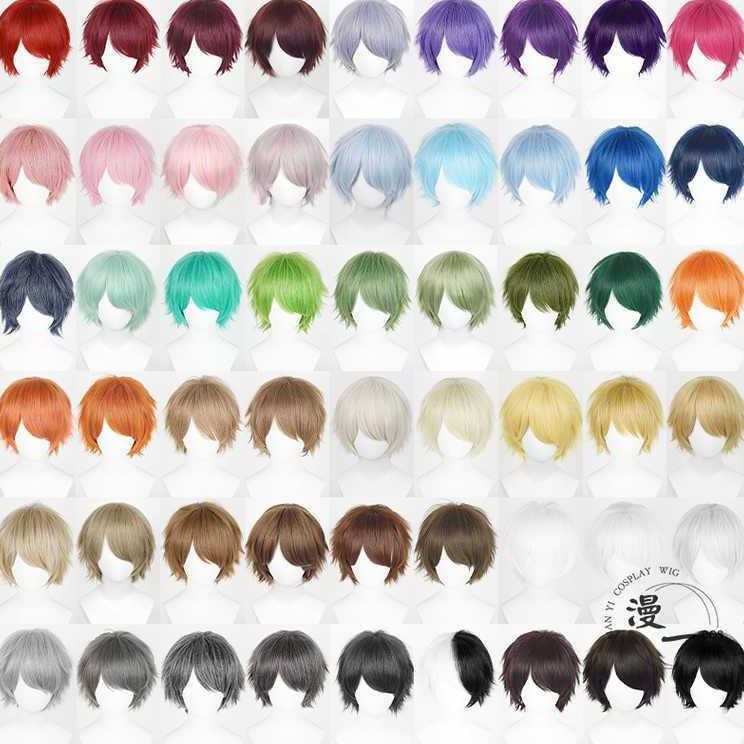 [Ready JKT] Ywailisi - Base Male Wig 30 Cm - Wig Cowok Pendek AST