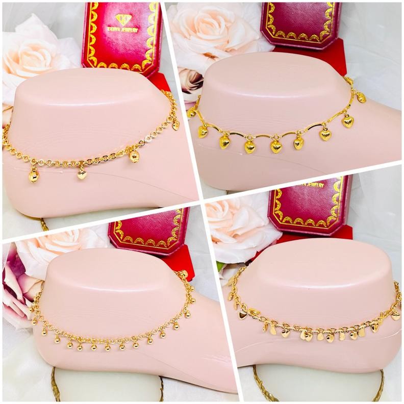 Gelang kaki rumbai india gold yaxiya dewasa AST