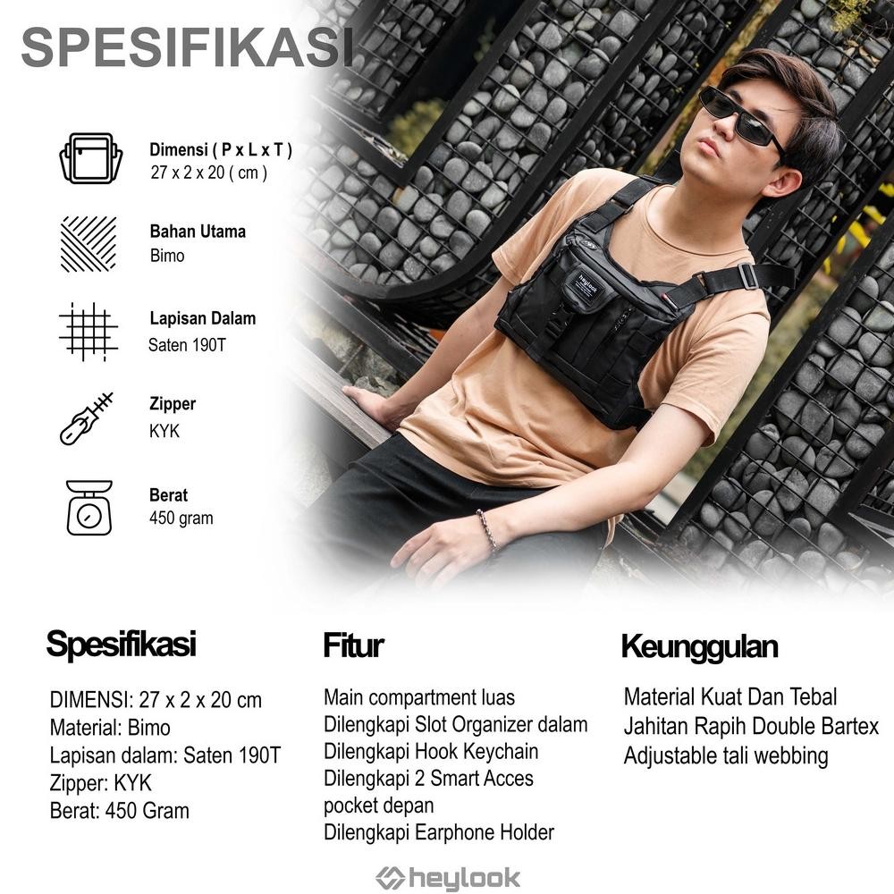 Original Promo Tas Dada Outdoor Pria Tactical Adventure Pelindung Dada Waterproof Berkualitas Terbar