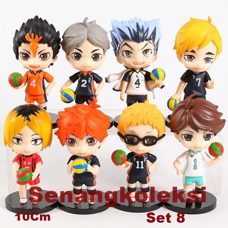 Figure Anime Haikyuu Volley set 8 pcs Hinata Oikawa