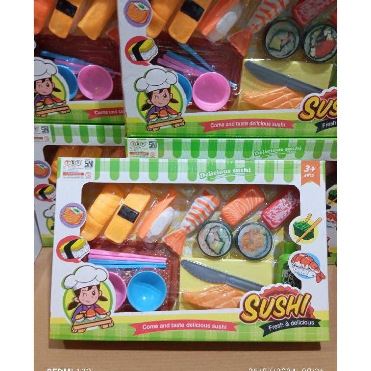 Mainan Delicious Sushi Washabi Mainan Anak Sushi Set