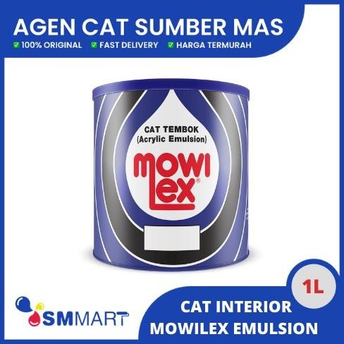 CAT TEMBOK MOWILEX INTERIOR 1L PUTIH/HITAM AST