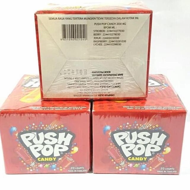 

Permen Push Pop Box 20S / Push Pop Candy 20S / Permen Bentuk Lipstick